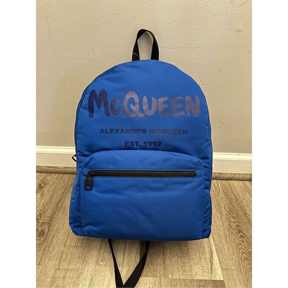 NWT Alexander McQueen Men's Metropolitan Graffiti Logo Backpack $1250 - Picture 3 of 8